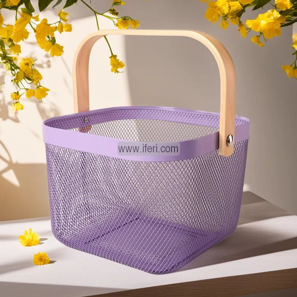 9 Inch Metal Fruit Basket, Multifunctional Storage Basket ALP2055