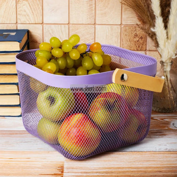 9 Inch Metal Fruit Basket, Multifunctional Storage Basket ALP2055