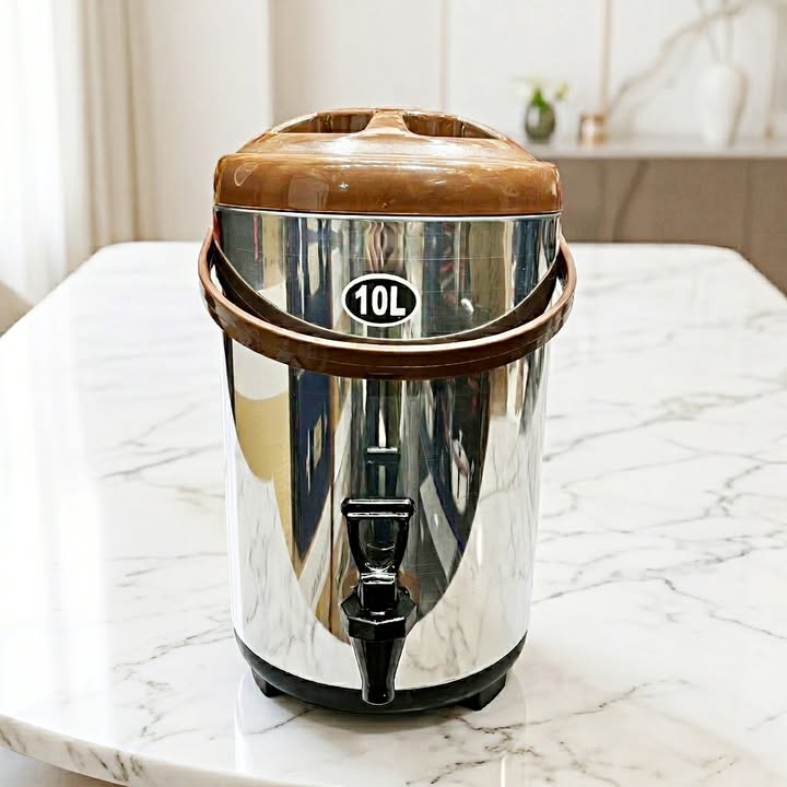 10 Liter Stainless Steel Insulated Water Jug with Tap ALM7004
