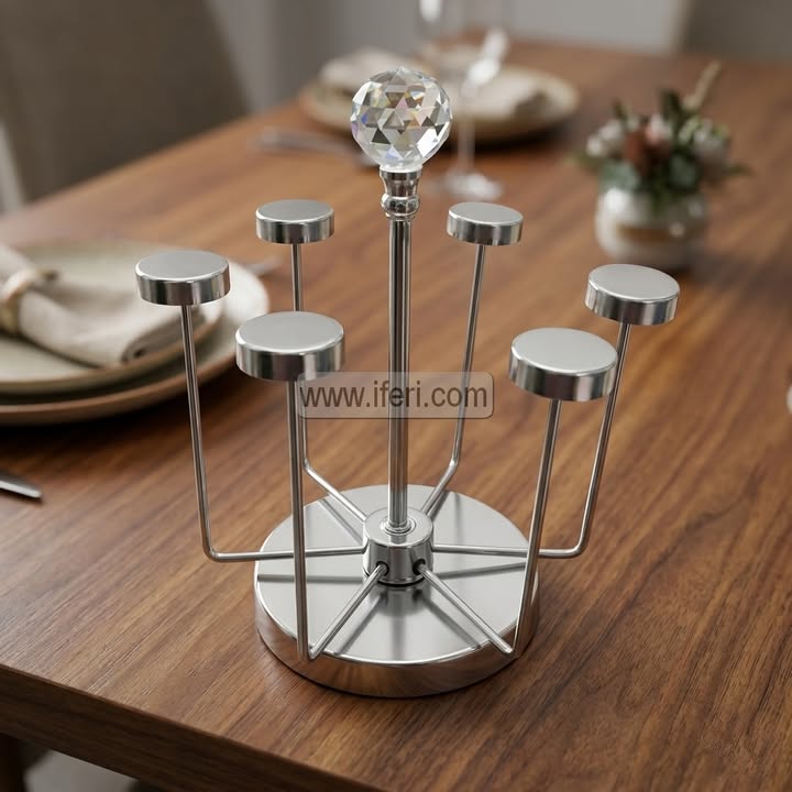 6 Hook Metal Revolving Glass Stand TG10876