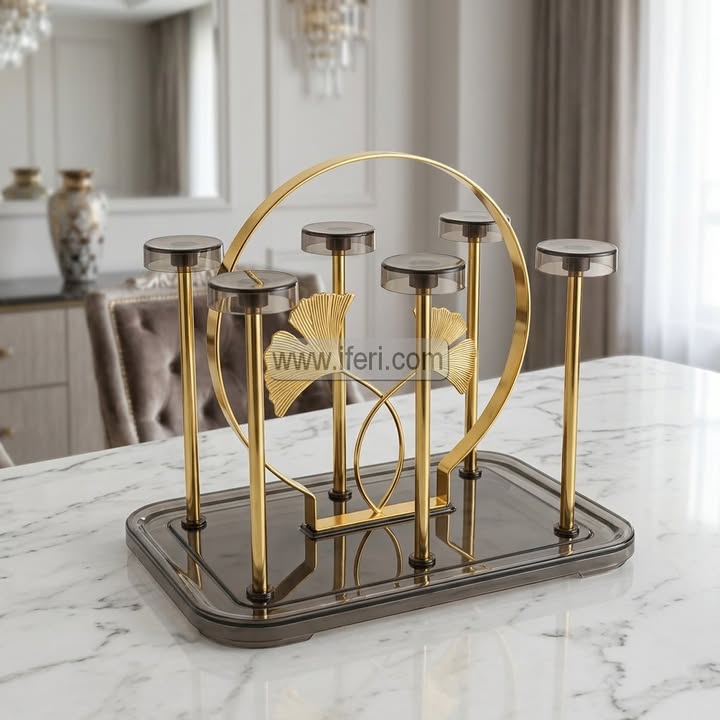 6 Hook Metal Glass Stand ALP3603