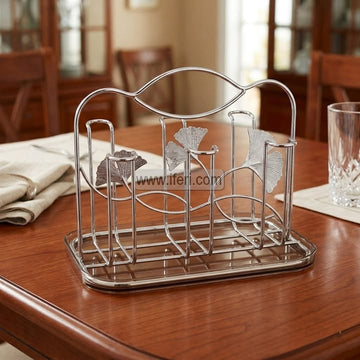 6 Hook Metal Glass Stand BS117