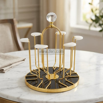 6 Hook Metal Revolving Glass Stand RH0501