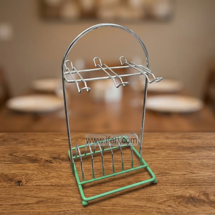 6 Hook Metal Cup & Saucer Holder Stand TG10880