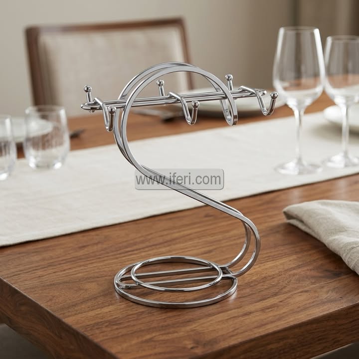 6 Hook Metal Revolving Glass Holder Stand LB6264