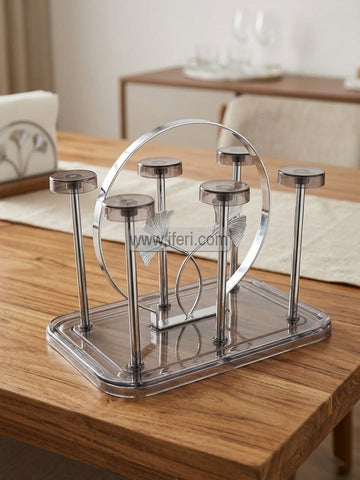 6 Hook Metal Glass Stand ALP3602