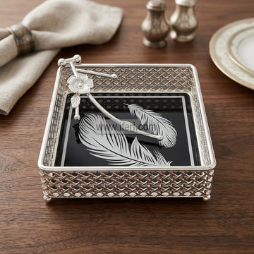 7 Inch Metal Decorative Tissue Holder HR2518