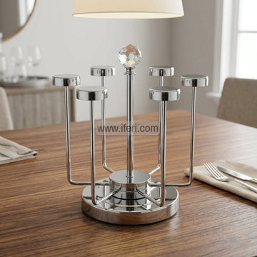 6 Hook Metal Revolving Glass Holder Stand BS118
