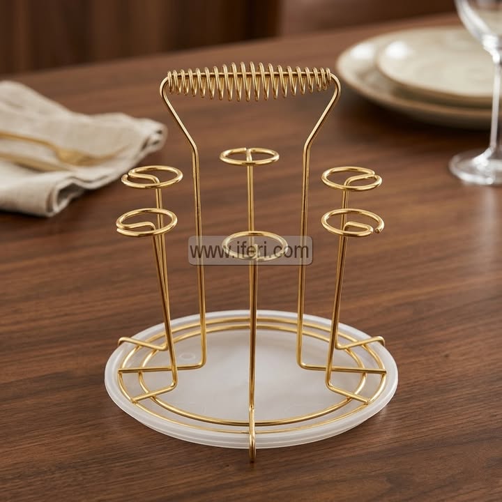 6 Hook Metal Glass Stand TG10881