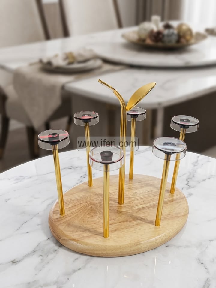 6 Hook Metal Glass Stand ALP3604