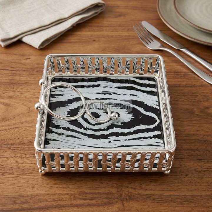 7 Inch Metal Decorative Tissue Holder HR2516