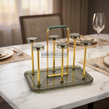 6 Hook Metal Glass Stand RH0504