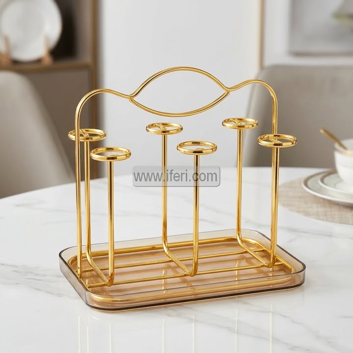 6 Hook Metal Glass Stand BS116