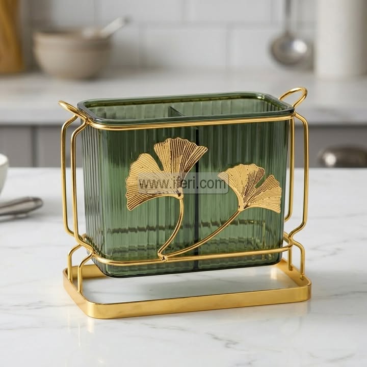 2 Pcs Spoon Holder/Utensils Holder with Tray TG10889