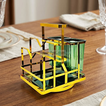 Revolving 2 Pcs Spoon, Cutting & Utensils Holder with Tray RH0506