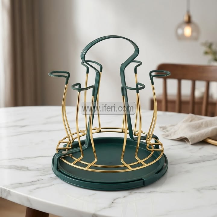 6 Hook Metal Glass Stand ALP3605