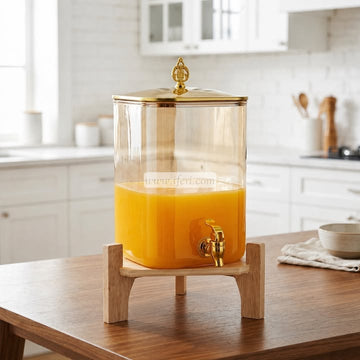 14 Inch Borosilicate Glass Juice Dispenser with Bamboo Stand BS139(8.)