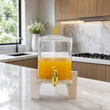 11 Inch Borosilicate Glass Juice Dispenser with Bamboo Stand BS131(4.2)