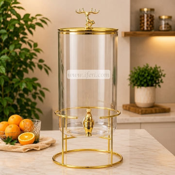 16 Inch Borosilicate Glass Juice Dispenser with Bamboo Stand BS141(8.)