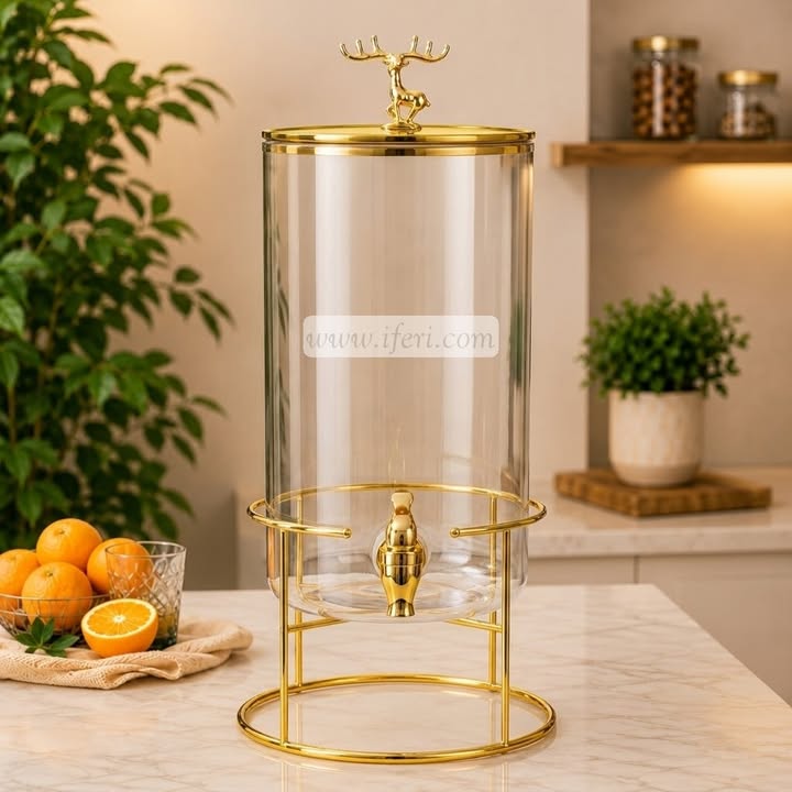 16 Inch Borosilicate Glass Juice Dispenser with Bamboo Stand BS141(8.)