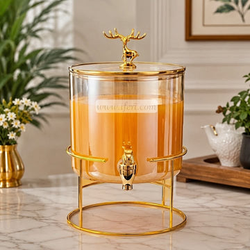 12 Inch Borosilicate Glass Juice Dispenser with Bamboo Stand BS146(5)