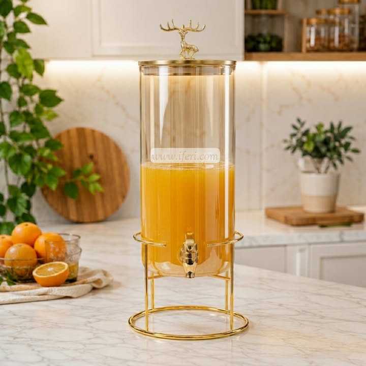 20 Inch Borosilicate Glass Juice Dispenser with Bamboo Stand BS143(10)
