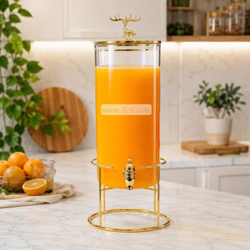 20 Inch Borosilicate Glass Juice Dispenser with Bamboo Stand BS144(10)