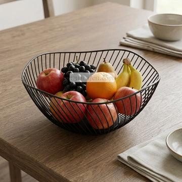 10.5 Inch Metal Fruit Basket, Multifunctional Storage Basket ALP9986