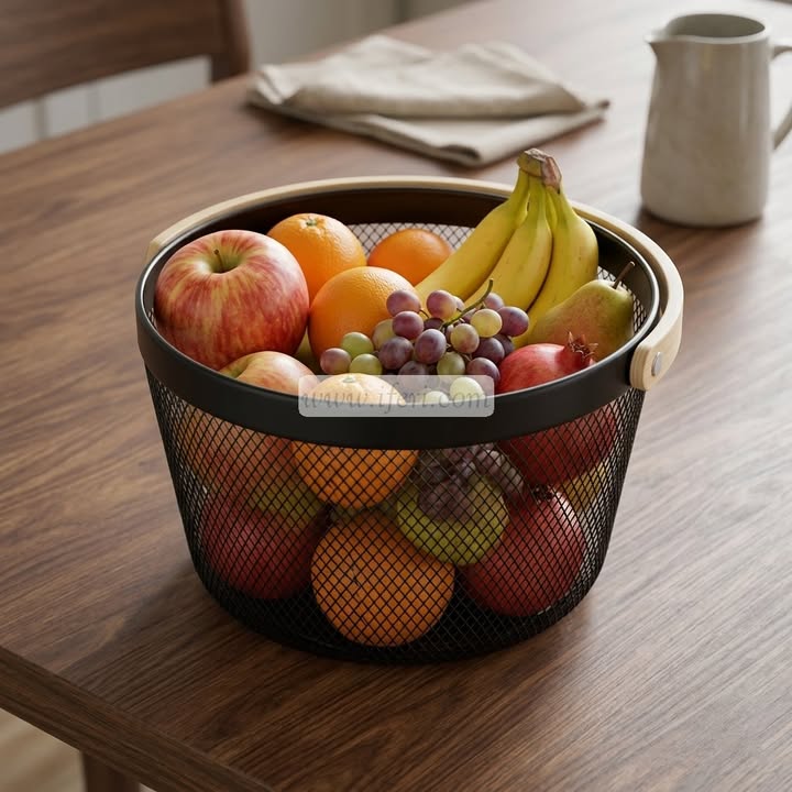 10 Inch Metal Fruit Basket, Multifunctional Storage Basket LB6271