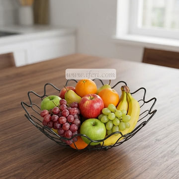 11 Inch Metal Fruit Basket, Multifunctional Storage Basket ALP9988
