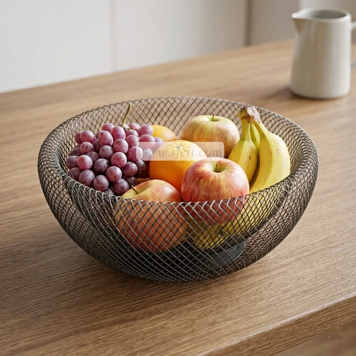 11 Inch Metal Fruit Basket, Multifunctional Storage Basket ALP9989