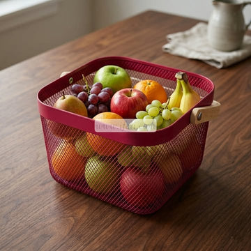 8 Inch Metal Fruit Basket, Multifunctional Storage Basket LB6269