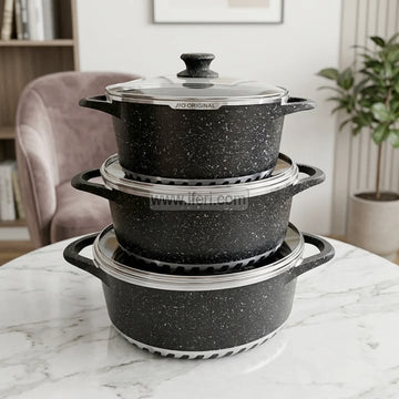 6 Pcs JIO Non-Stick Marble Coated Cookware Set RY3677