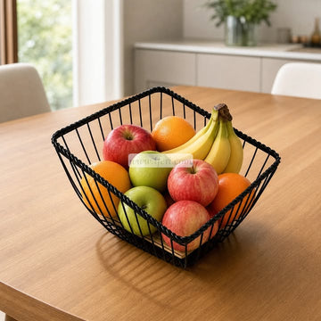 9.5 Inch Metal Fruit Basket, Multifunctional Storage Basket KSM0075