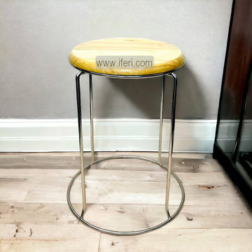 Steel Stool with Wooden Seat DRM006
