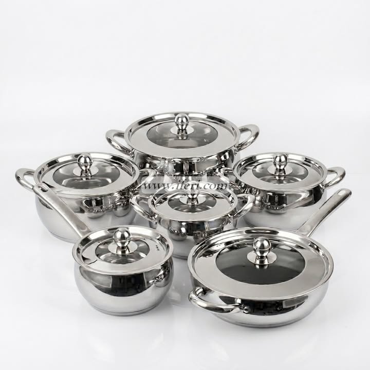 6 Pcs Kaisa Villa Stainless Steel Cookware Set with Lid KV-6683