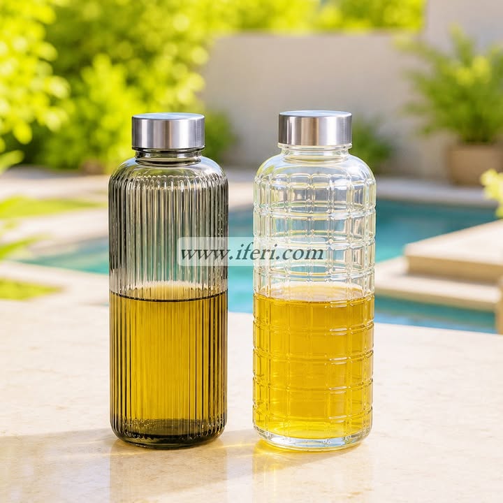 2 Pcs Glass Juice Bottle, Milk Bottle RH0604
