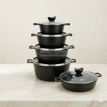 10 Pcs JIO Non Stick Granite Coating Cookware Set RY3675