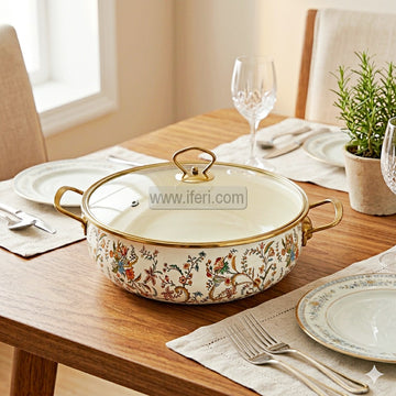 28cm Enamel Soup Pot, Stew Pot, Casserole, Cookware with Lid TG10898