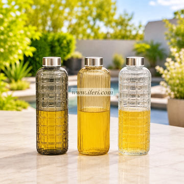 3 Pcs Glass Juice Bottle, Milk Bottle RH0607