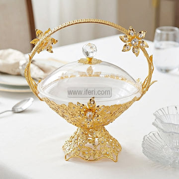 10.5 Inch Golden Chafing Dish/Dessert Serving Bowl with Lid RH0510