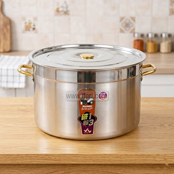 50cm High Quality Steel Deep Cookware Saucepan with Lid ALM7007