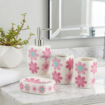 4 Pcs Ceramic Bathroom Soap Dispenser Set HR2525
