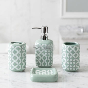 4 Pcs Ceramic Bathroom Soap Dispenser Set HR2526