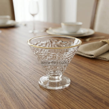 6 Pcs Golden Rim Ice Cream Serving Bowl / Dessert Cup Set TB1730