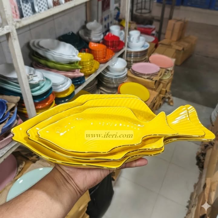3 Pcs Fish Shape Serving Dish CGA0405