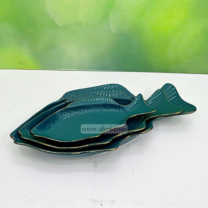 3 Pcs Fish Shape Serving Dish CGA0404