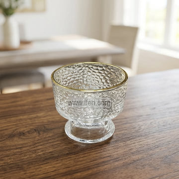 6 Pcs Golden Rim Ice Cream Serving Bowl / Dessert Cup Set TB1731