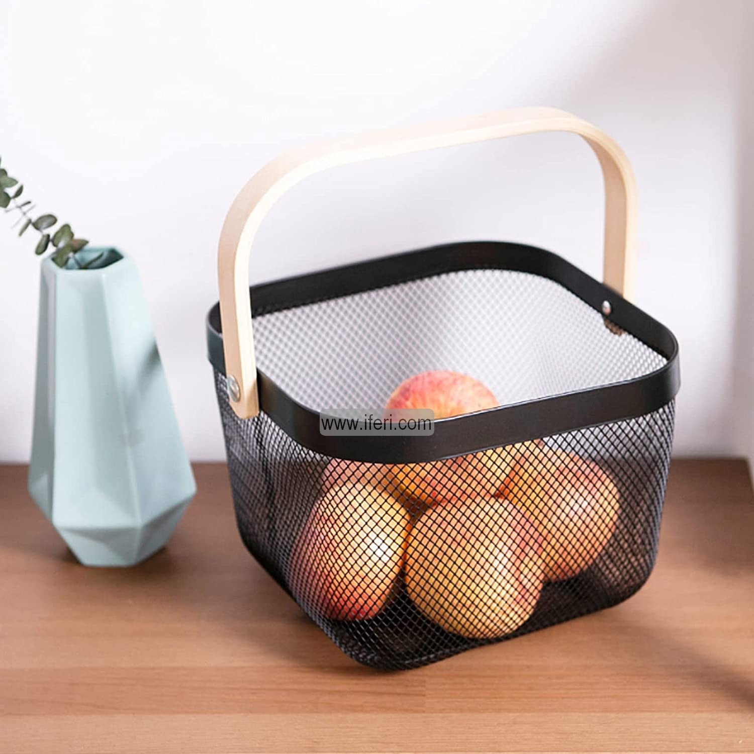 9 Inch Metal Fruit Basket, Multifunctional Storage Basket ALP1511