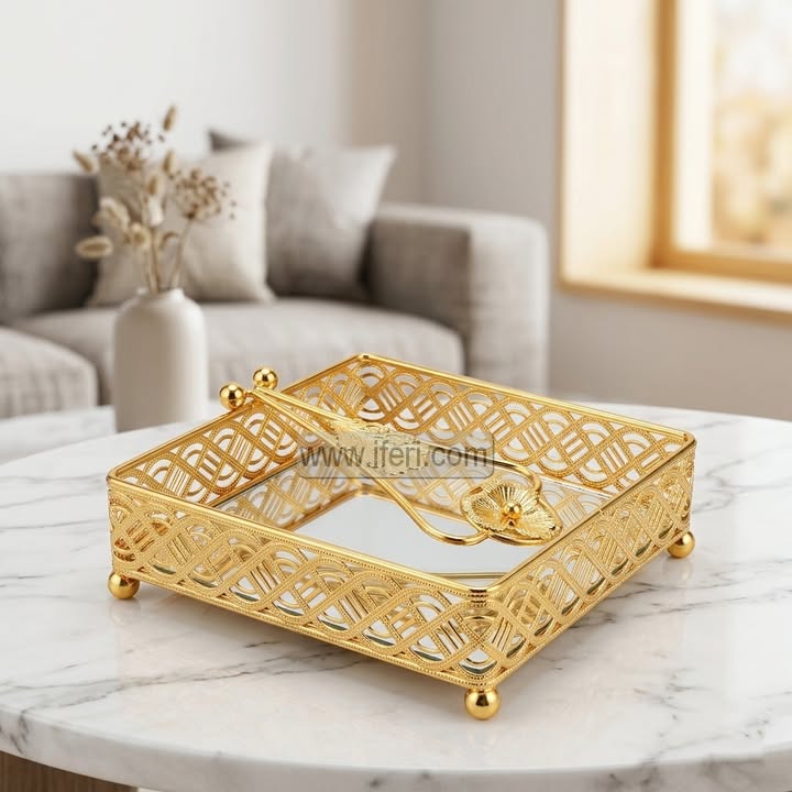 7 Inch Metal Decorative Tissue Holder TB1707